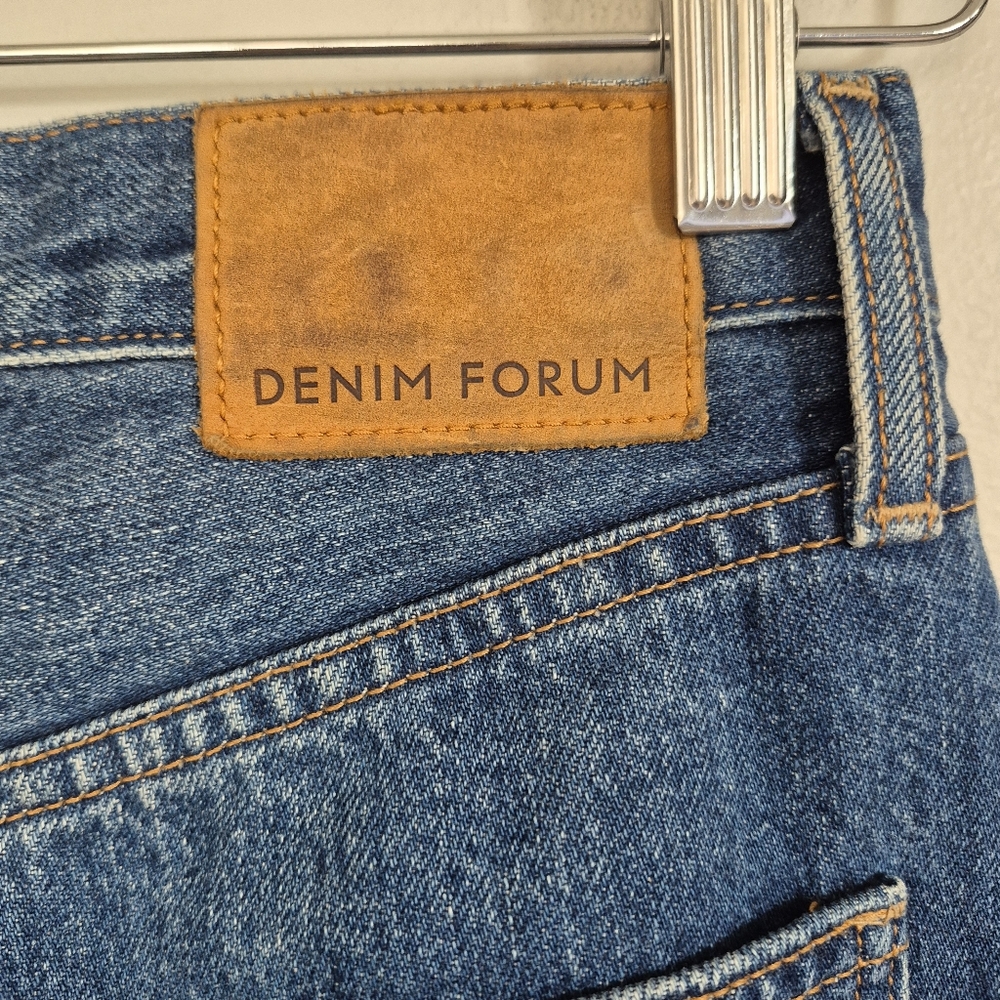 Denim Forum Aritzia The Joni High Rise Loose Crop Denim Jeans Button Fly 24 - Picture 6 of 11